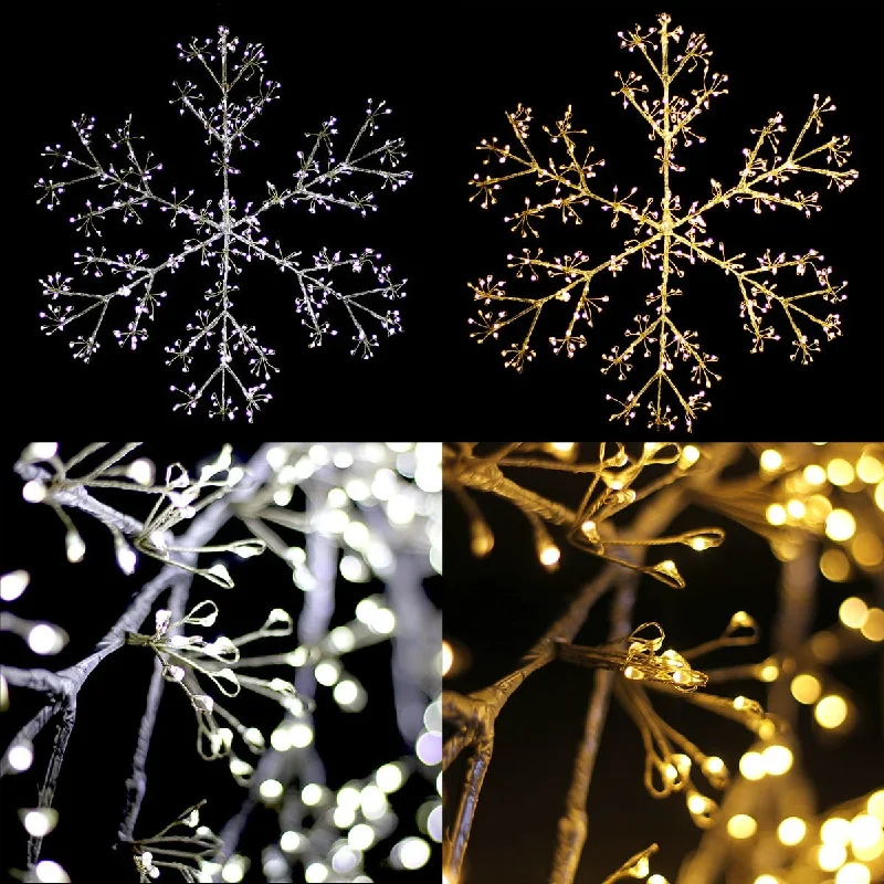 Starburst Snowflake Christmas Display Wall Light - Dual Colour