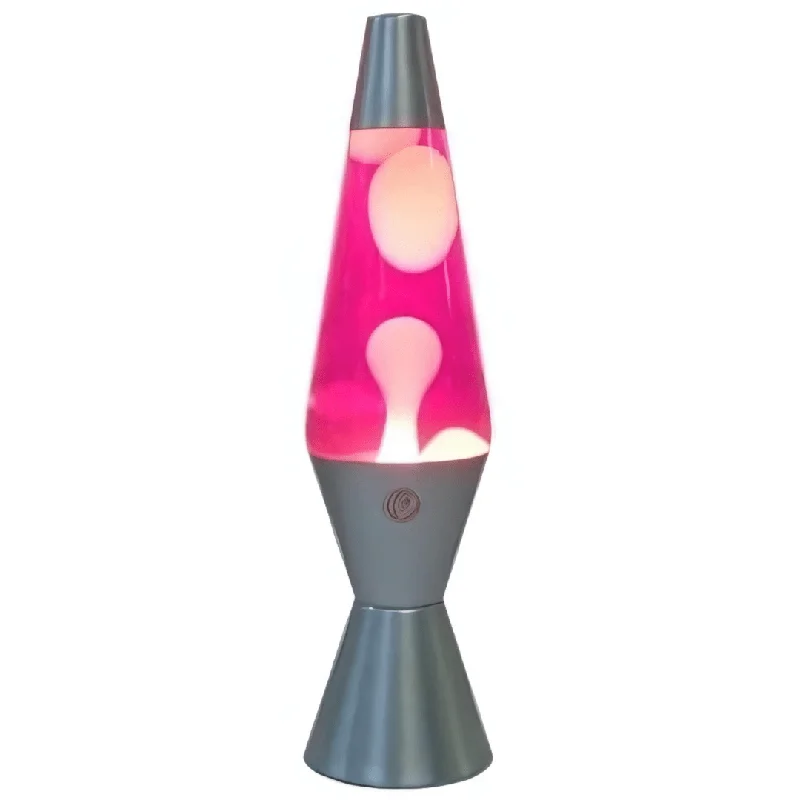 Lava Lamp Diamond Motion Large 37cm - Pink White