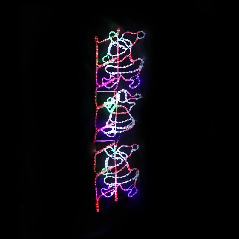 150cm LED Santa Climbing Ladder