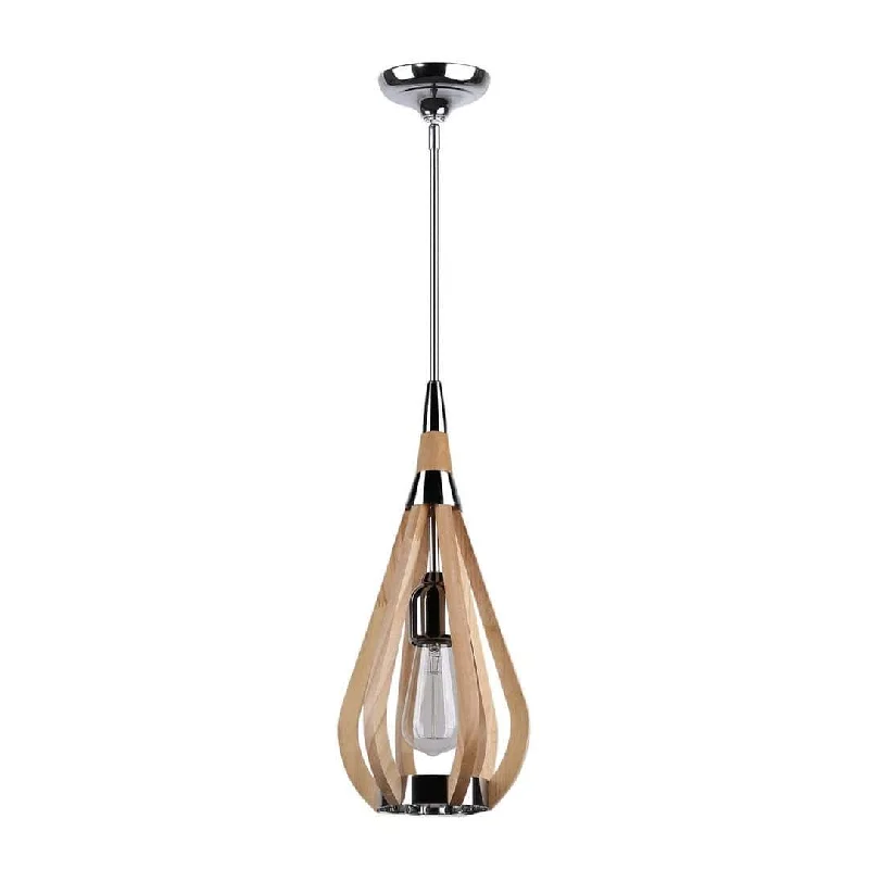 BENITO Light Brown Timber - 1 Light Pendant