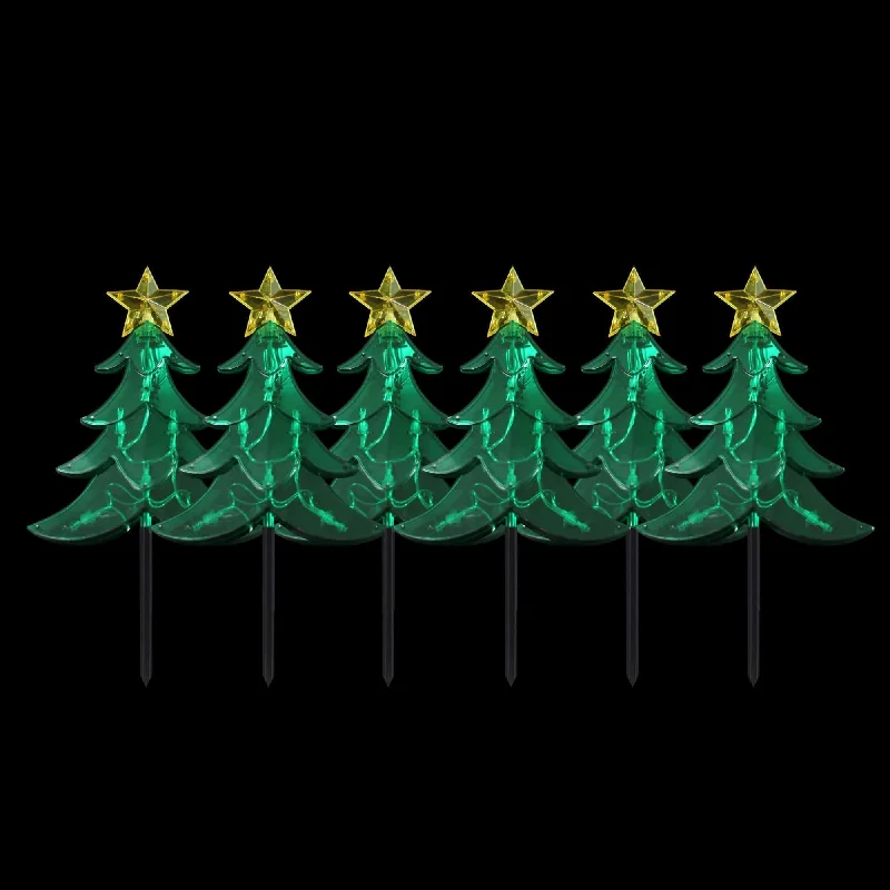 Dual Power Set of 6 LED Tree Stakes