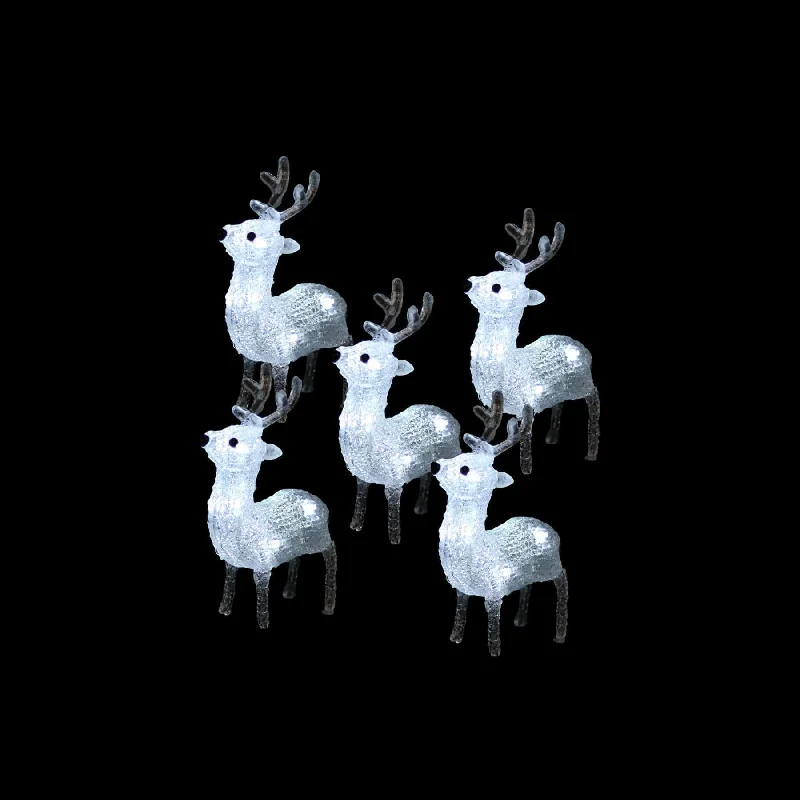 Acrylic Baby LED Reindeer (5pcs/set)