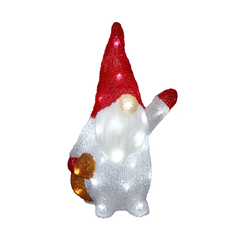 Acrylic Red Santa Waving Hand Gonk - H40cm