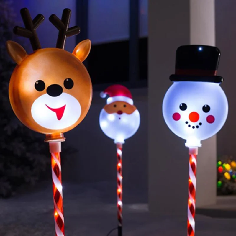 Set of 3 Indoor/Outdoor Christmas Cartoon Path Light