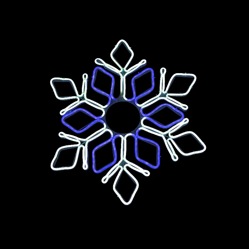 Neon Flex Light Snowflakes - Blue/White