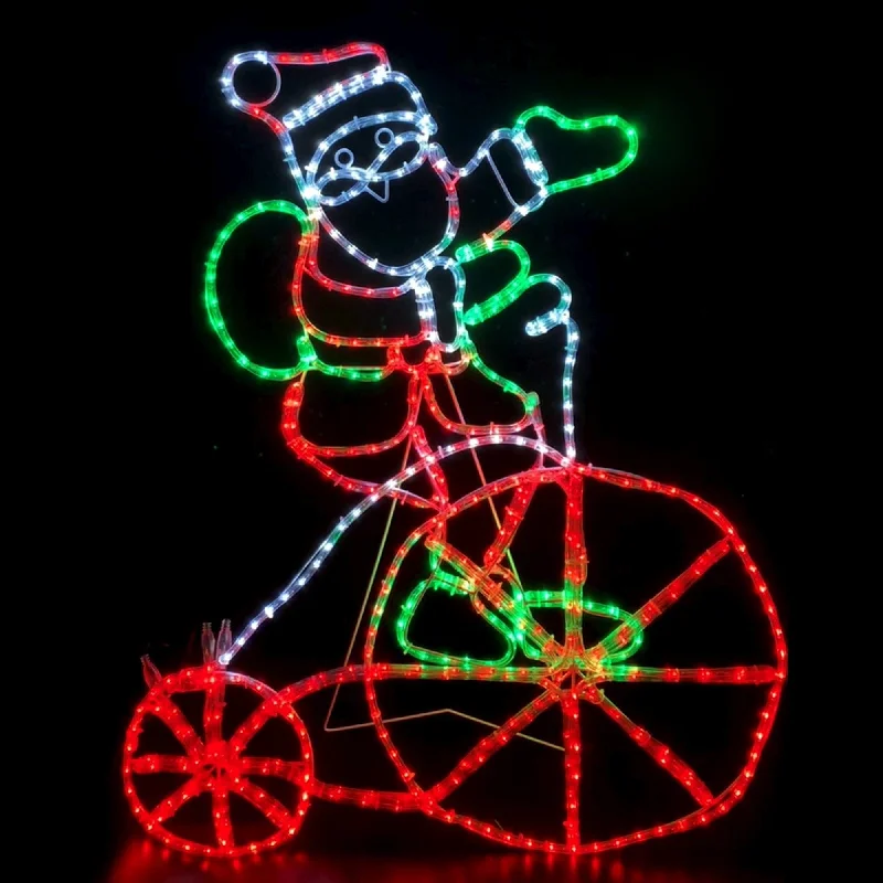 103cm LED Santa with Bike