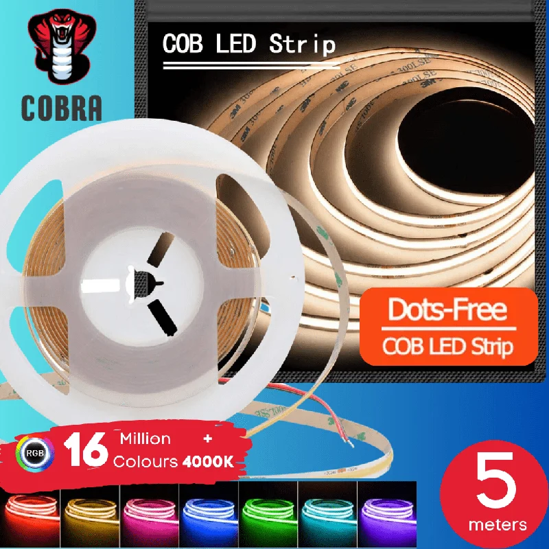 5 meter 80W Cobra Pro Indoor COB Dot Free Strip Light Kit - RGB+4K