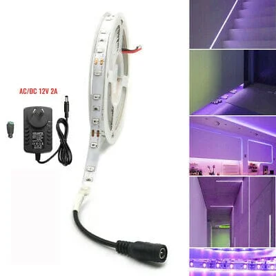 5 meter UV Blacklight Strip Light Kit - IP20