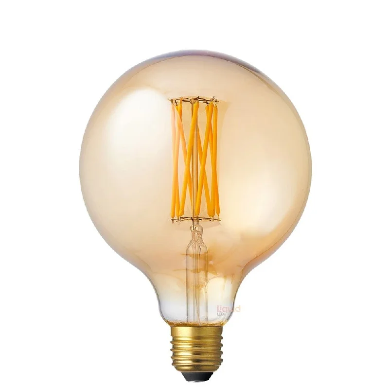 6W G125 Amber Dimmable LED Light Globe (E27) in Extra Warm White