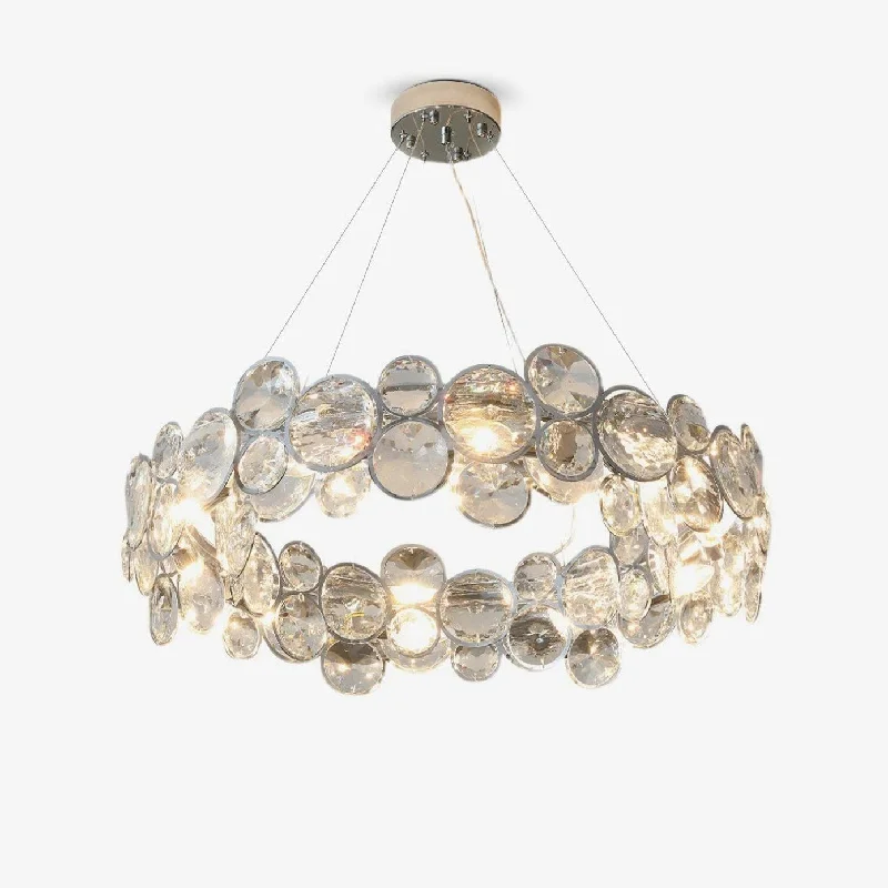 Chrome Round Crystal Chandelier