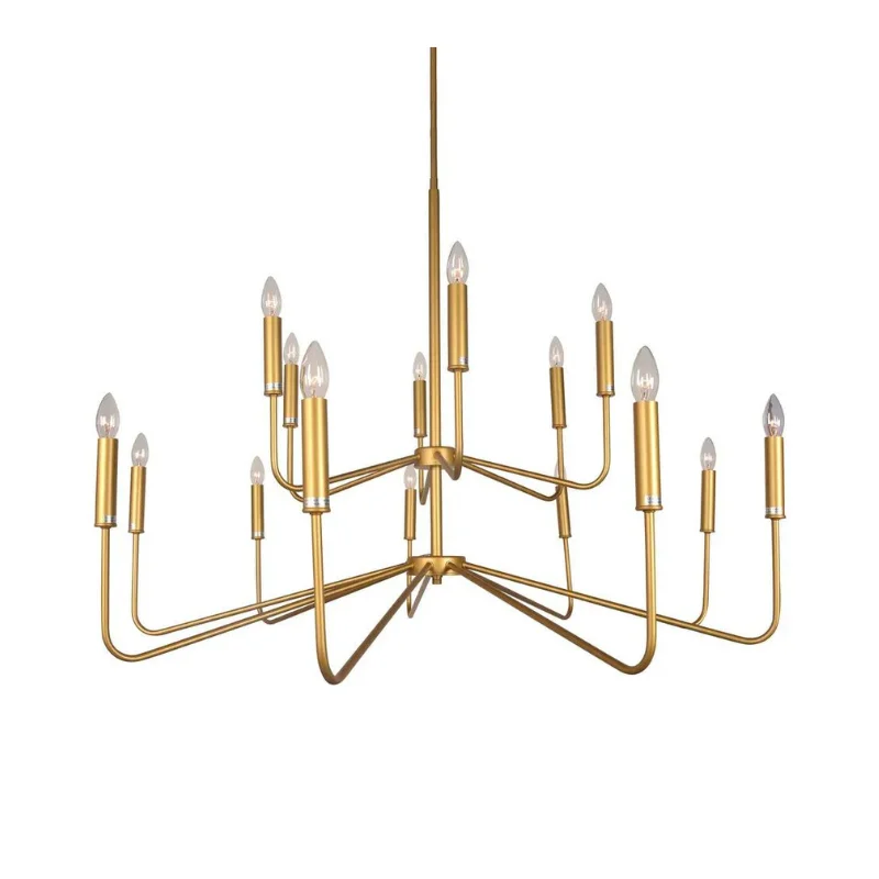 Elegant Gold Sleek Chandelier