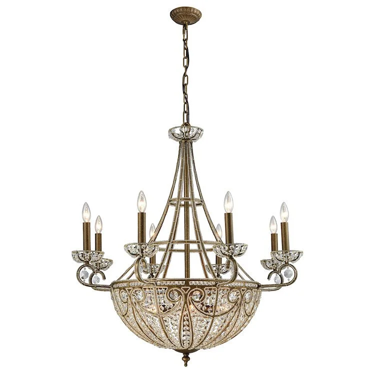 Elizabethan Fourteen-Light Two-Tier Chandelier