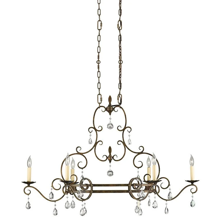 Chateau Six-Light Linear Chandelier