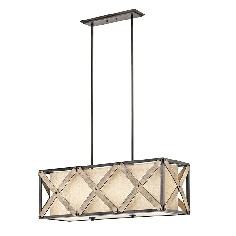 Cahoon Three-Light Linear Chandelier