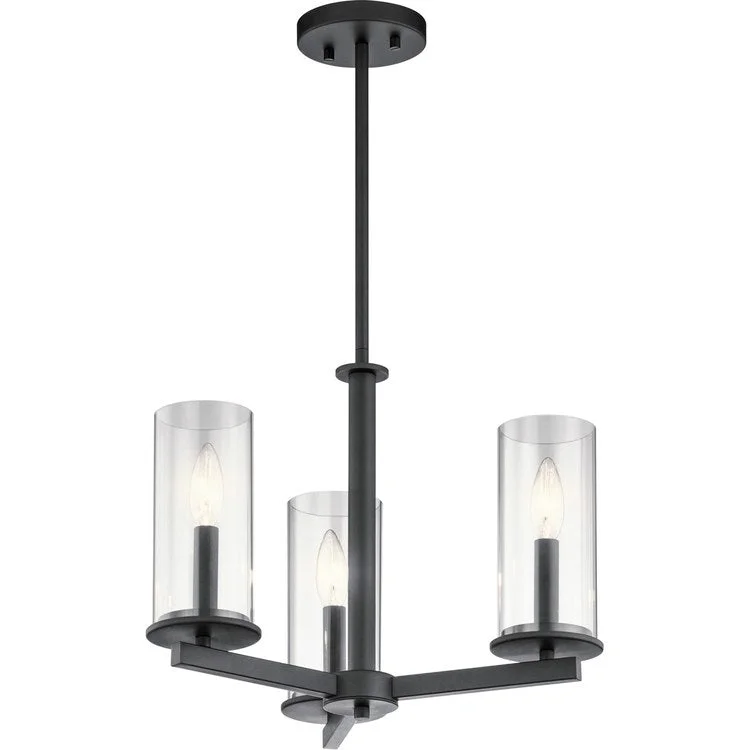 Crosby Three-Light Convertible Chandelier/Semi-Flush Mount Ceiling Fixture