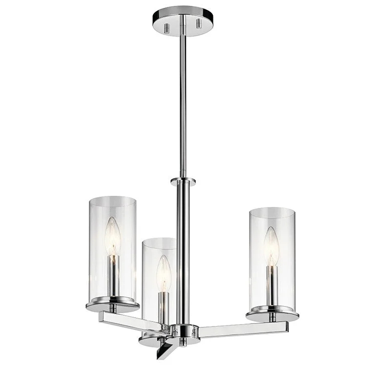 Crosby Three-Light Chandelier/Semi-Flush Mount Ceiling Fixture