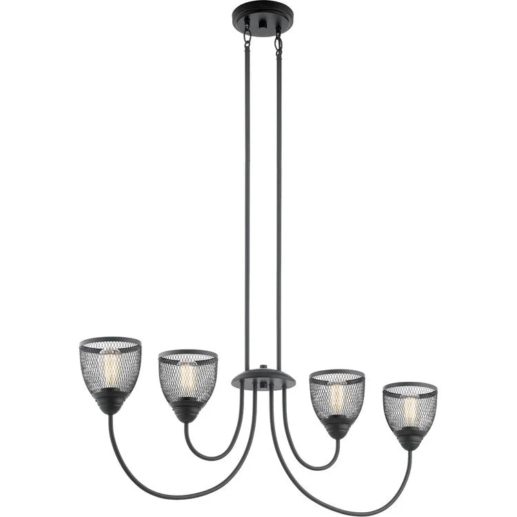 Voclain Four-Light Linear Chandelier