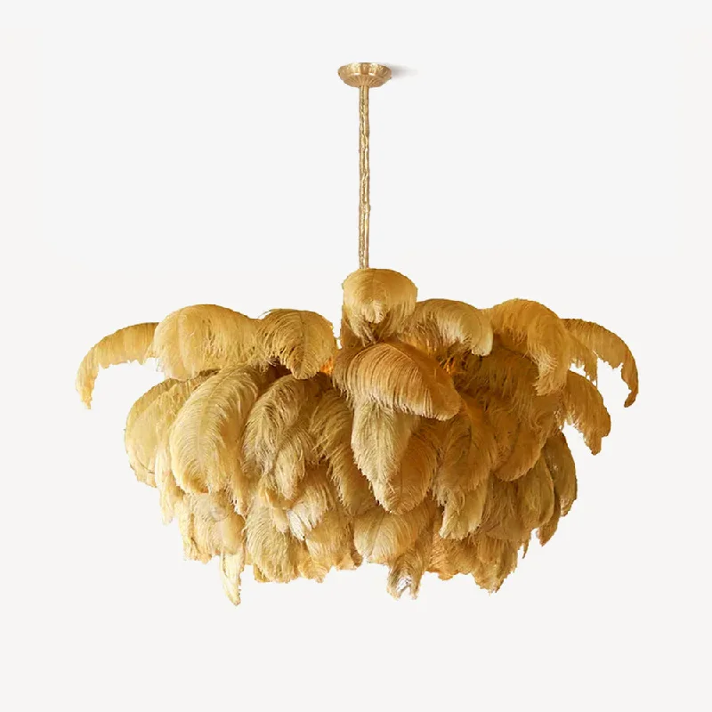 Ostrich Feather Chandelier