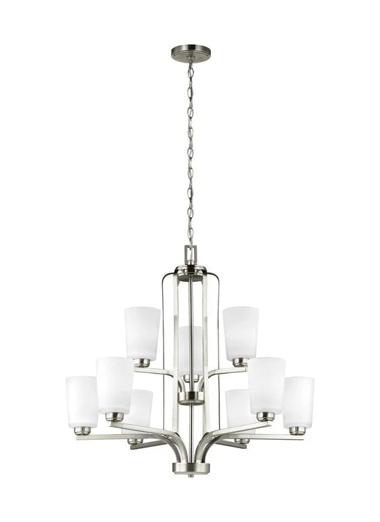 Franport Nine-Light Two-Tier Chandelier