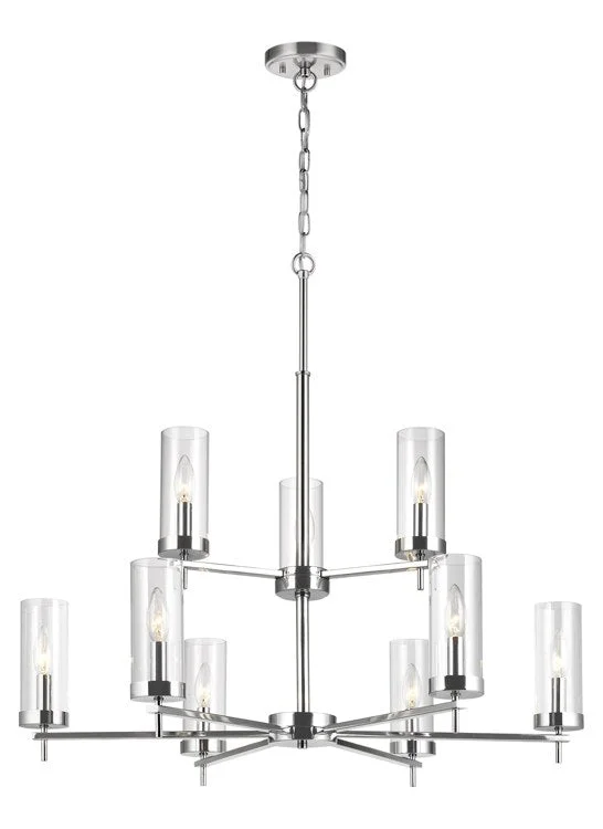 Zire Nine-Light Two-Tier Chandelier