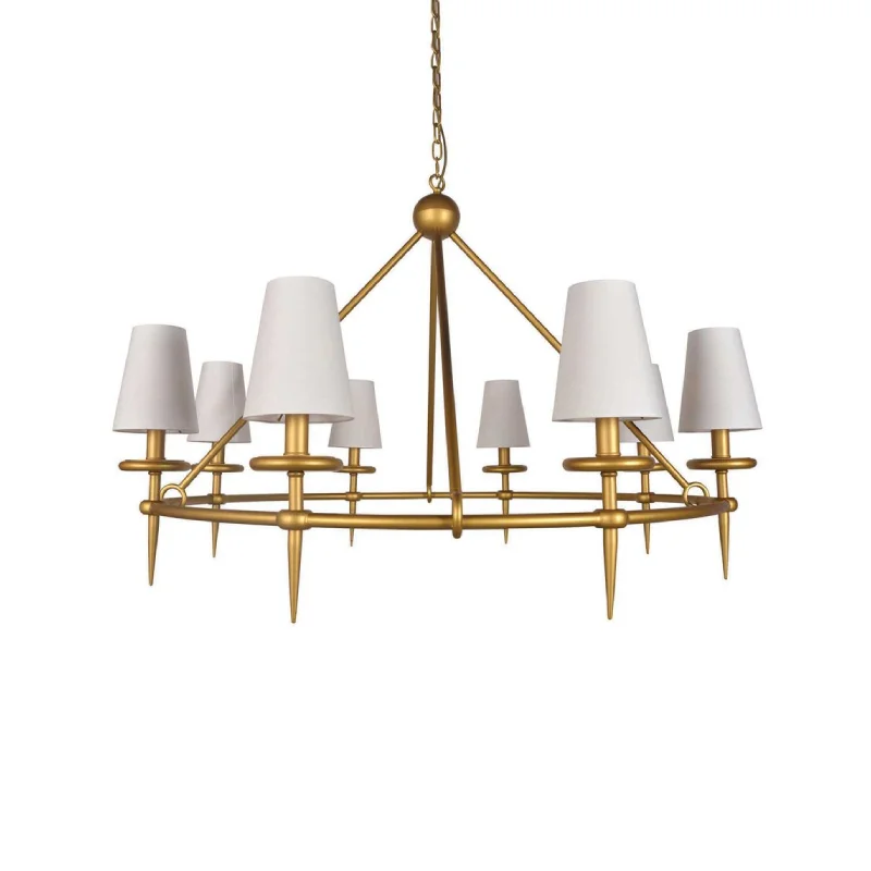 Sleek Brushed Gold Chandelier