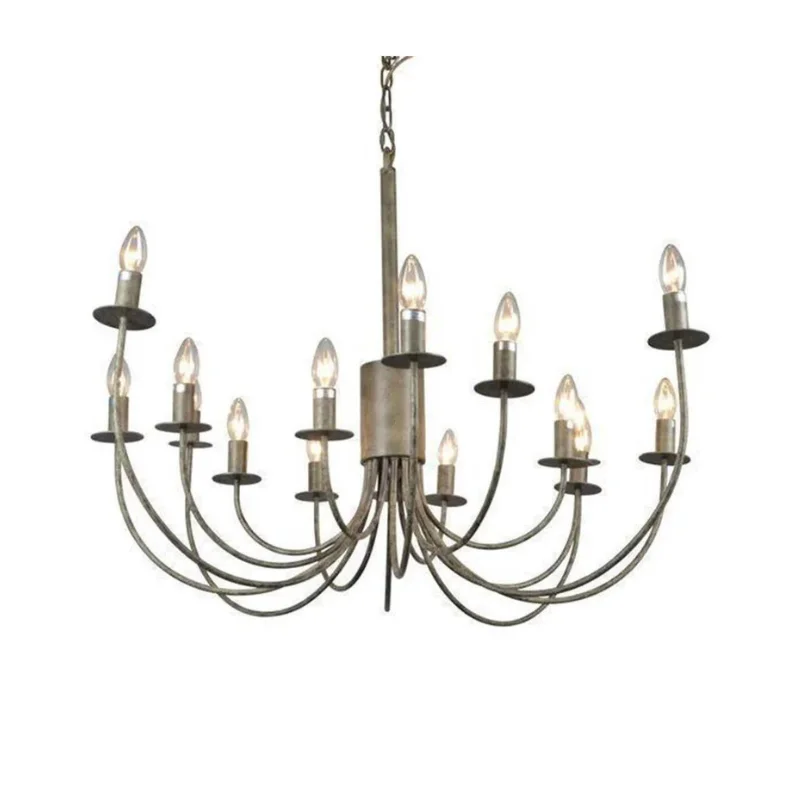 Vintage Taupe Chandelier | 16 Arm