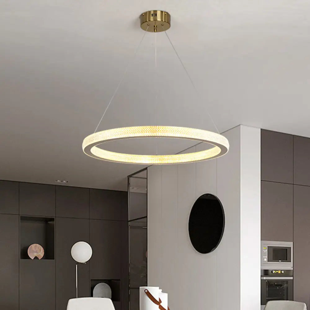 Industrial Iron Chandeliers for Loft - Inspired SpacesIndustrial Iron Chandeliers for Loft - Inspired SpacesMinimalistic Brass LED Chandelier Light with Acrylic Suspension - 1/3/4-Tier Circle Design