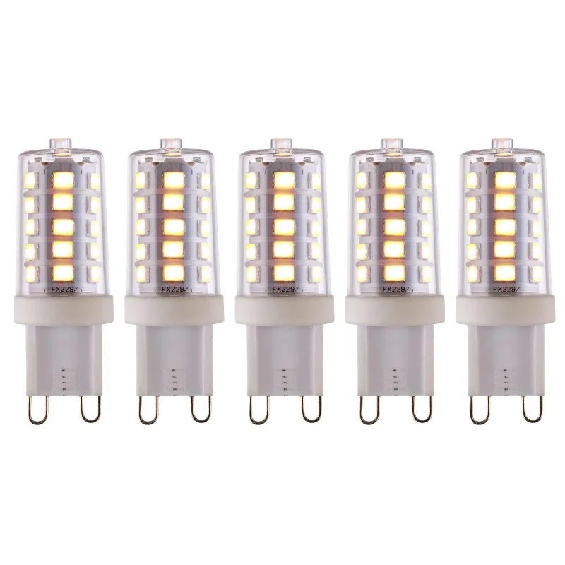 5 X G9 LED SMD Dimmable Light Bulb 3.7W Warm White