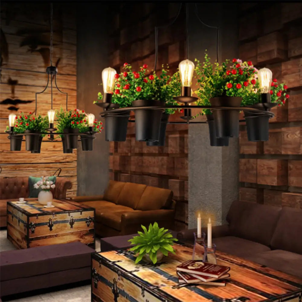 Chandeliers with Adjustable Height for Custom InstallationChandeliers with Adjustable Height for Custom InstallationIndustrial Black/White Metal LED Plant Pendant Light - 6 Lights, 1/2 Tiers. Perfect for Restaurants. Chandeliers with Adjustable Height for Custom InstallationChandeliers with Adjustable Height for Custom InstallationIndustrial Black/White Metal LED Plant Pendant Light - 6 Lights, 1/2 Tiers. Perfect for Restaurants.