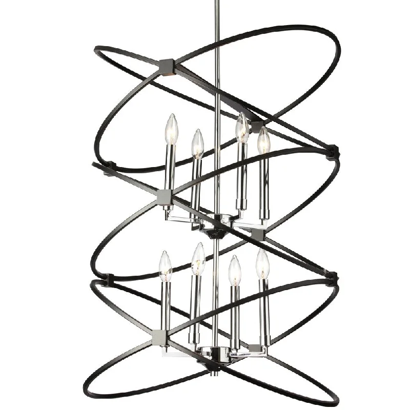 Industrial Iron Chandeliers for Loft - Inspired SpacesIndustrial Iron Chandeliers for Loft - Inspired Spaces8LT Incandescant Chandelier, PC & MB Finish Industrial Iron Chandeliers for Loft - Inspired SpacesIndustrial Iron Chandeliers for Loft - Inspired Spaces8LT Incandescant Chandelier, PC & MB Finish