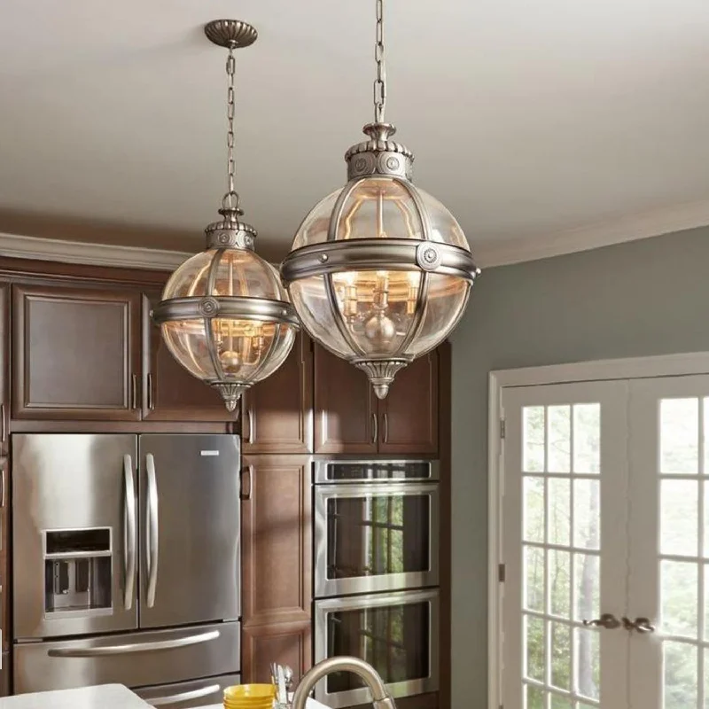 Adams 3Lt/4Lt Pendant Light E14 in Antique Nickel and British Bronze Elstead Lighting - ELS.FE-ADAMS