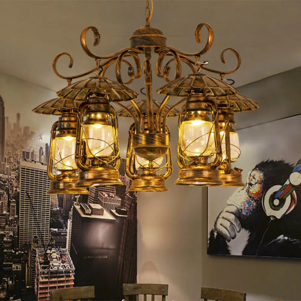 Chandeliers for Dining Rooms to Set the Mood for MealsChandeliers for Dining Rooms to Set the Mood for MealsVillage Style 5-Light Aged Brass Lantern Chandelier for Dining Room