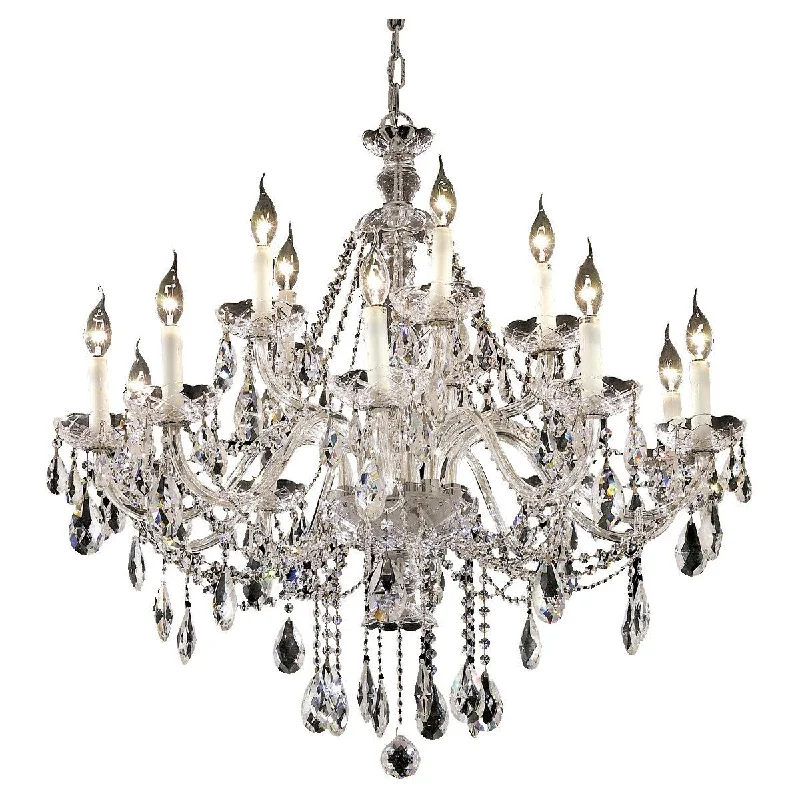 Chandeliers with Adjustable Height for Custom InstallationChandeliers with Adjustable Height for Custom InstallationAlexandria 15 light Chrome Chandelier Clear Swarovski Elements Cryst - One Size