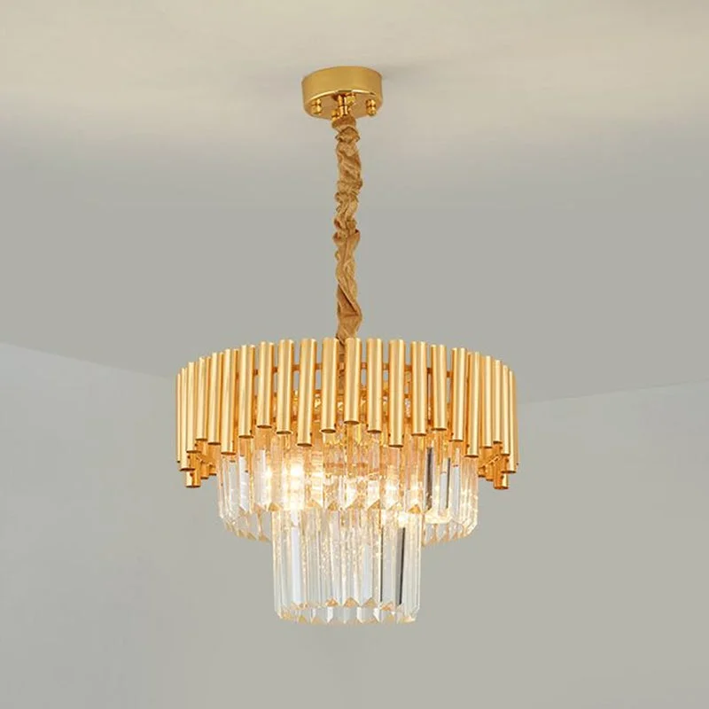 Rustic Wood Chandeliers for Country - Style HousesRustic Wood Chandeliers for Country - Style HousesGold Artistic Crystal Chandelier: Clear Tiered Round Suspension Light for Living Room