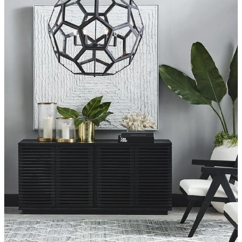 Industrial Area Lighting for Large Open SpacesBedford Pendant Light 6xE14 in Black Steel w/ Antique Gold - B20573