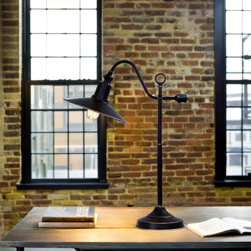 Boston Table Lamp in Rubbed-Bronze