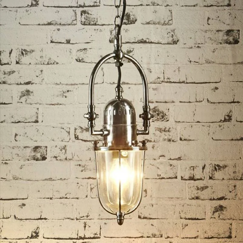 Broadway Pendant Light 1x40w E27 in Antique Silver