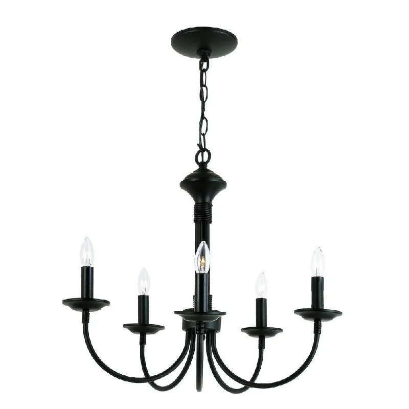 Chandeliers with Candle - Style Bulbs for a Classic AestheticChandeliers with Candle - Style Bulbs for a Classic AestheticCandle 5-light Chandelier - Bronze