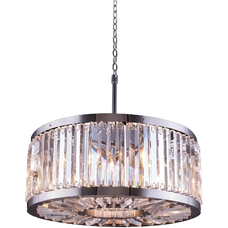French Country Chandeliers with a Romantic AuraFrench Country Chandeliers with a Romantic AuraChelsea 8 light polished nickel Chandelier Clear Royal Cut Crystal - One Size