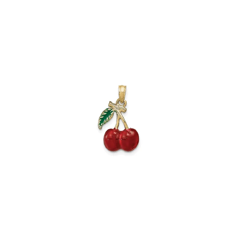 Bohemian Ceiling Lights with Beads, Tassels, and Colorful GlassCherry Duo Fruit 3D Enameled Pendant (14K) Bohemian Ceiling Lights with Beads, Tassels, and Colorful GlassCherry Duo Fruit 3D Enameled Pendant (14K)