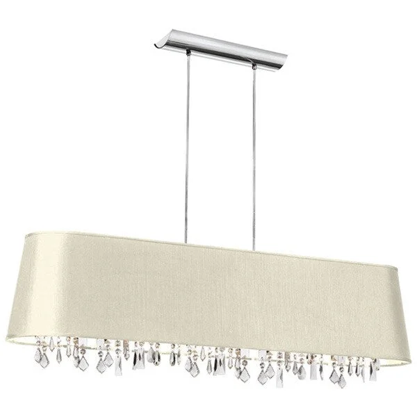 Art Deco Chandeliers for a Retro - Glam LookArt Deco Chandeliers for a Retro - Glam LookDainolite 5-light Horizontal Crystal Chandelier in PC finish in Ivory Baraness Shade in Silver Lining - Polished chrome