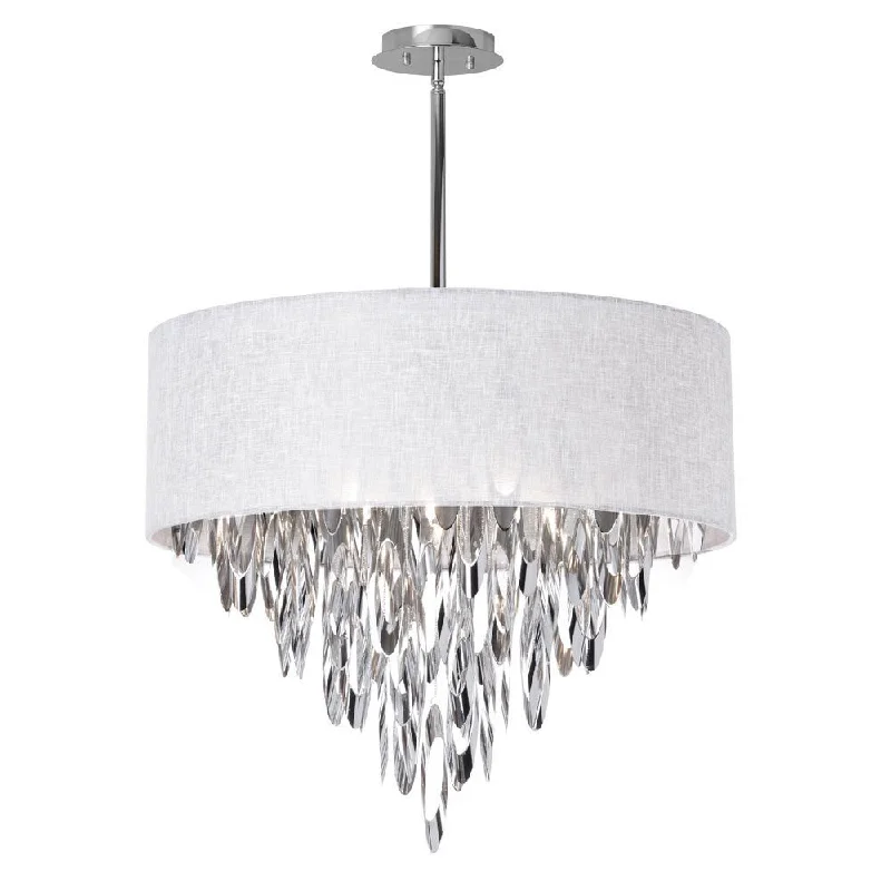Chandeliers with Candle - Style Bulbs for a Classic AestheticChandeliers with Candle - Style Bulbs for a Classic AestheticDainolite 8-light Chandelier with White Shade