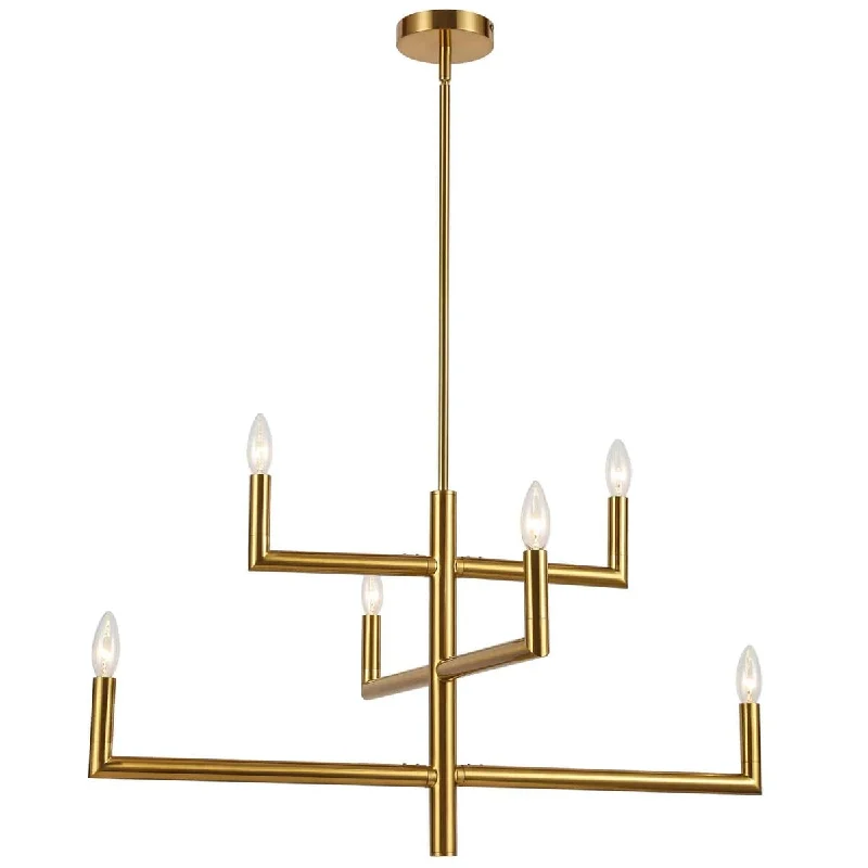 Chandeliers with Dimmable Lights for Ambiance ControlChandeliers with Dimmable Lights for Ambiance ControlDainolite Nora 6 Light Contemporary Aged Brass Luxury Lantern Chandelier