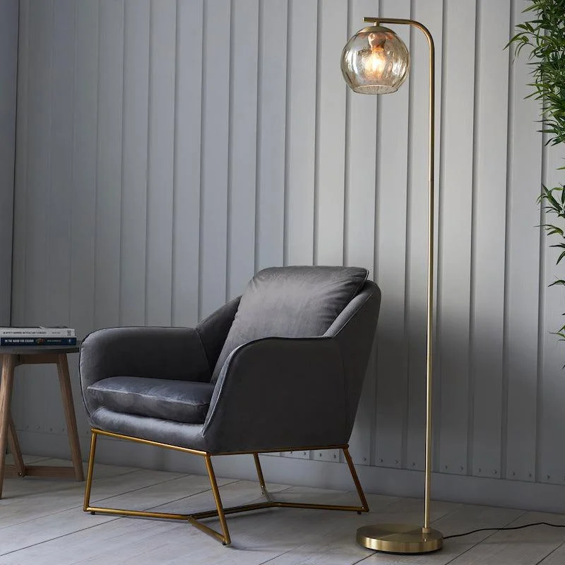 Dimple Modern Brass Floor Lamp