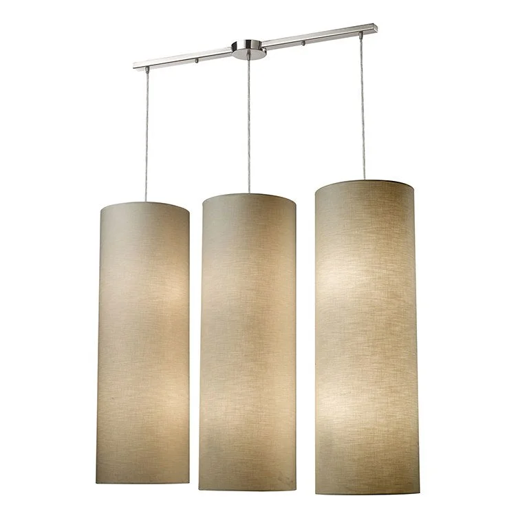 Fabric Cylinder Twelve-Light LED Pendant