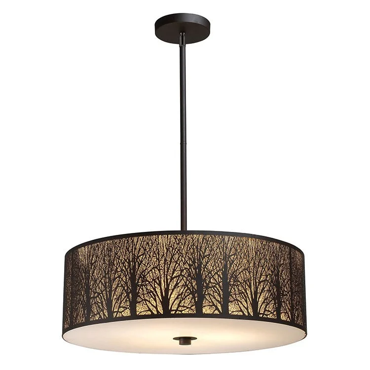 Woodland Sunrise Five-Light LED Pendant