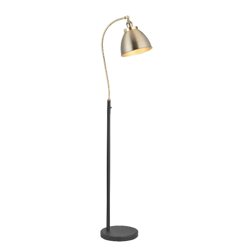 Franklin  Brass & Black Floor Lamp