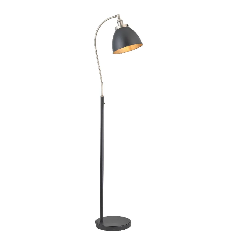 Franklin Pewter & Black Floor Lamp