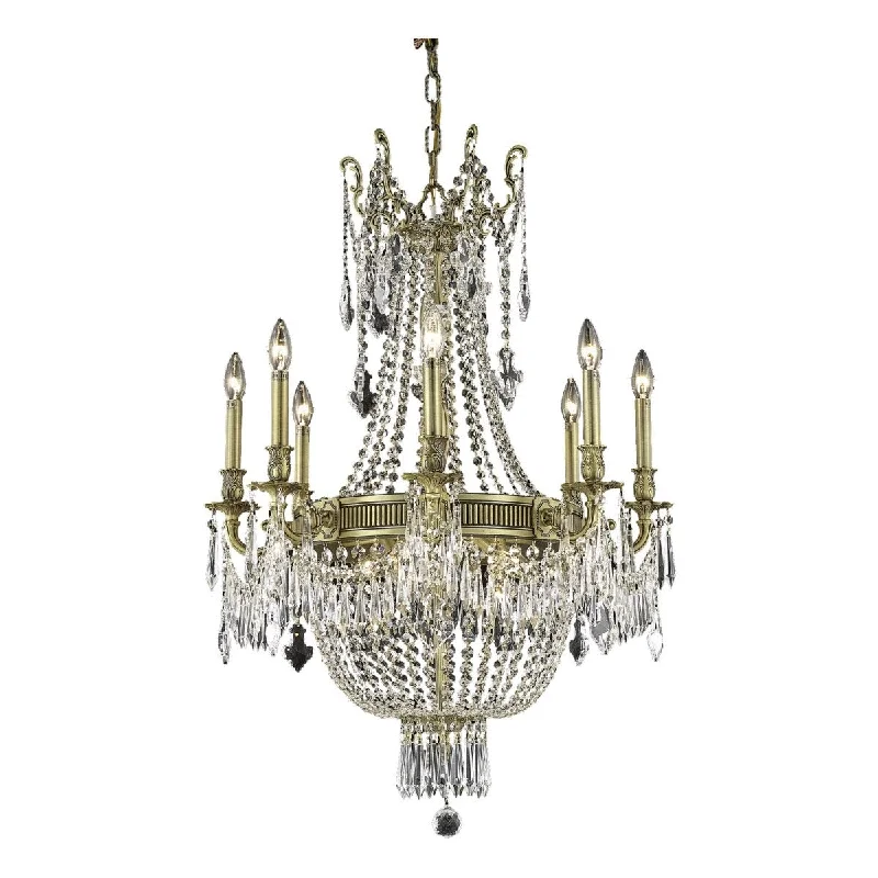 Chandeliers with Metal Frames in Bronze FinishChandeliers with Metal Frames in Bronze FinishEsperanza 12 light French Gold Chandelier Clear Swarovski Elements C - One Size