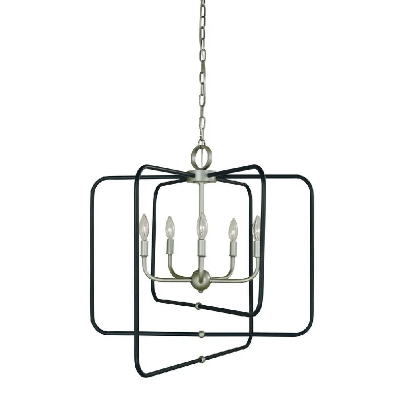 Chandeliers with Dimmable Lights for Ambiance ControlChandeliers with Dimmable Lights for Ambiance ControlFramburg 5425 SP/MBLACK Five Light Chandelier Montrose Satin Pewter w - Exact Size